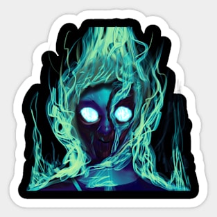 Ghost shadow green Sticker